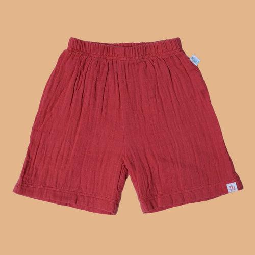 Cotton Shorts for Kids | Nobel Red