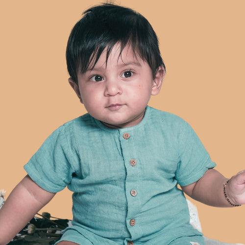 Cotton Shirt for Kids | Green