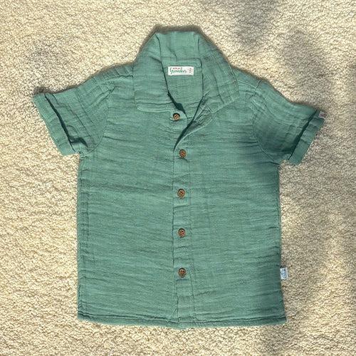 Cotton Collar Shirt for Kids | Sea Weed