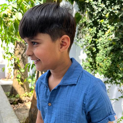 Cotton Collar Shirt for Kids | Greek Weed