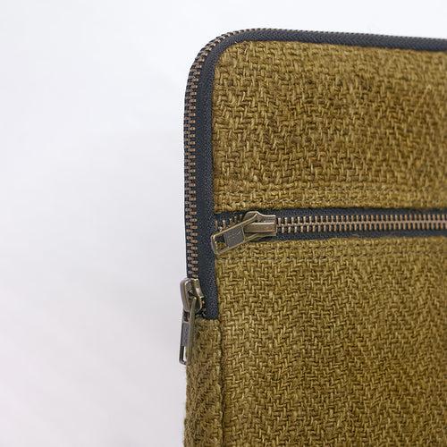 Hemp Laptop Sleeve Bag | Olive Green | 15-16 inches