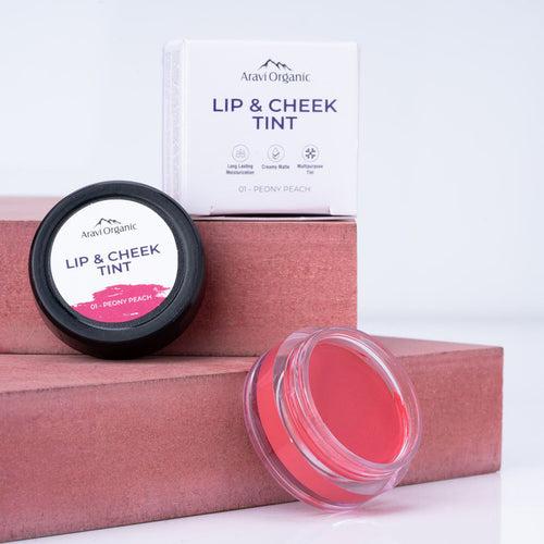 Lip & Cheek Tint | Creamy Matte Finish | Peony Peach | 8 g