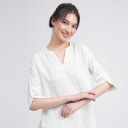 Linen Top for Women | Cream