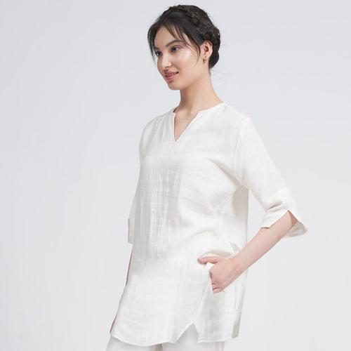 Linen Top for Women | Cream