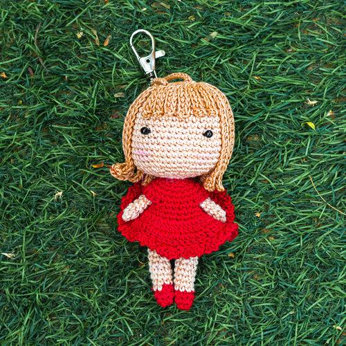 Crochet Charm Keychain | Red