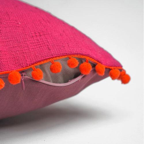 Harmony Cotton Cushion Cover | Fuchsia Pink