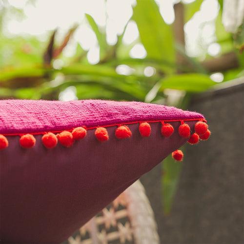 Harmony Cotton Cushion Cover | Fuchsia Pink