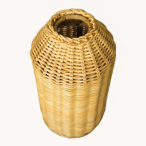 Handwoven Rattan Wicker Vase | Beige | Tall