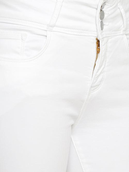 Women White Super High-Rise Slim Fit Jeans