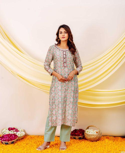 Nafisa Chanderi Straight Kurta