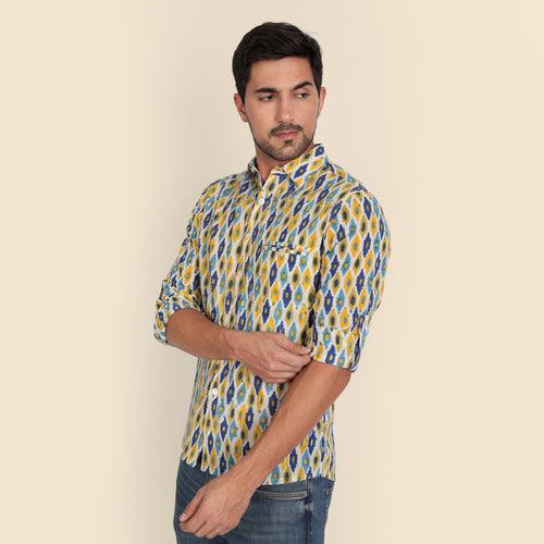 Aman Ikat Printed Shirt for Men