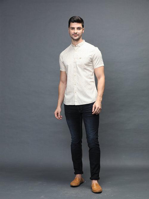 Men Slim Fit Printed Shirt