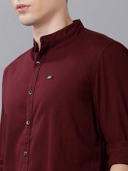 Men Slim Fit Dobby Shirt