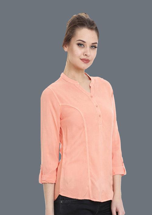 Women Solid Viscose Slim Fit Casual Top