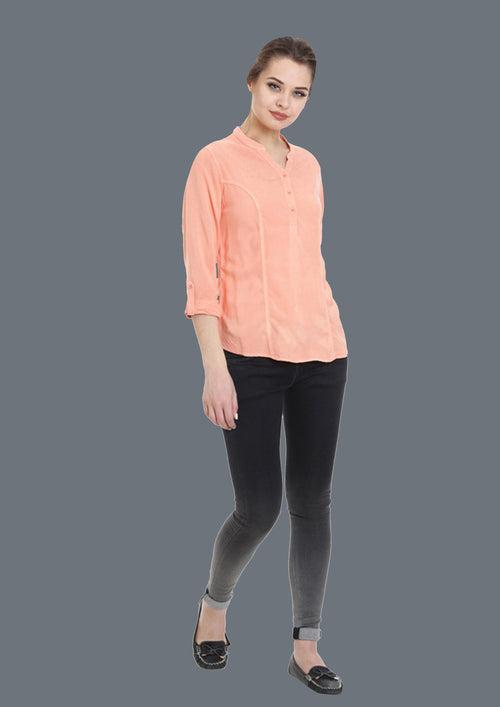 Women Solid Viscose Slim Fit Casual Top