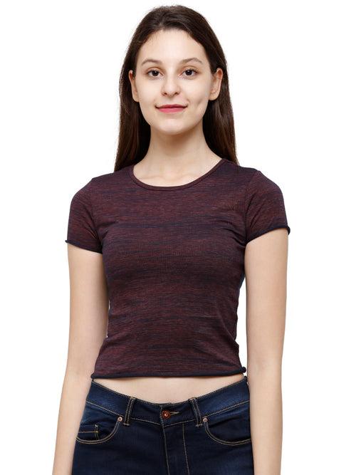 Identiti Women Round Neck Crop Tee