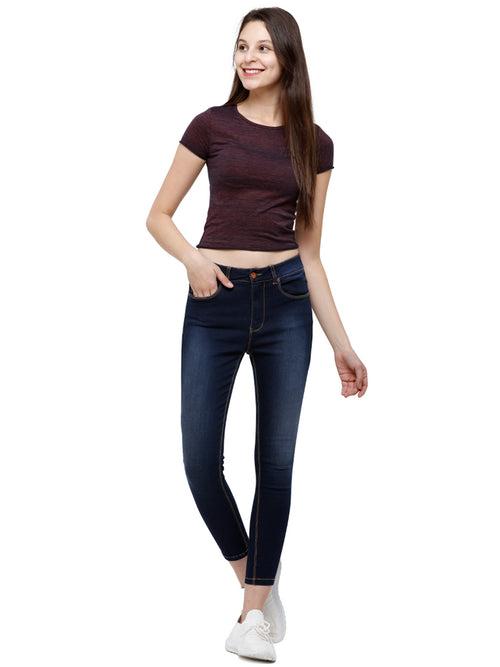 Identiti Women Round Neck Crop Tee