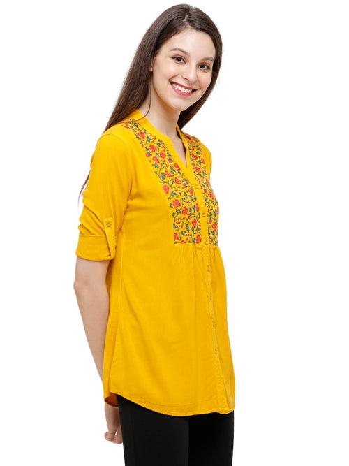 Identiti Women Indo Western Floral Printed Viscose Tunic