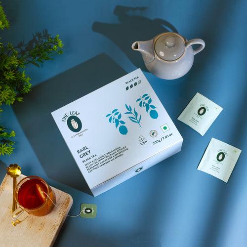 Luxmi Estates - Fine Leaf - Earl Grey | 100 Tea Bags * 2g each | 200g Pack | Black Tea