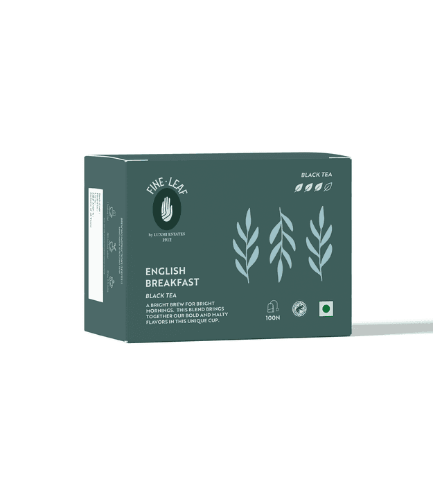 Luxmi Estates - Fine Leaf - English Breakfast | Black Tea | 100 Tea Bags *2g each | 200g Pack