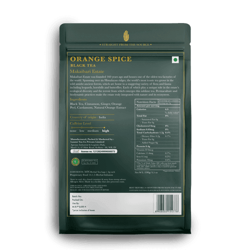 Orange Spice | 50 Tea Bags | Organic Black Tea