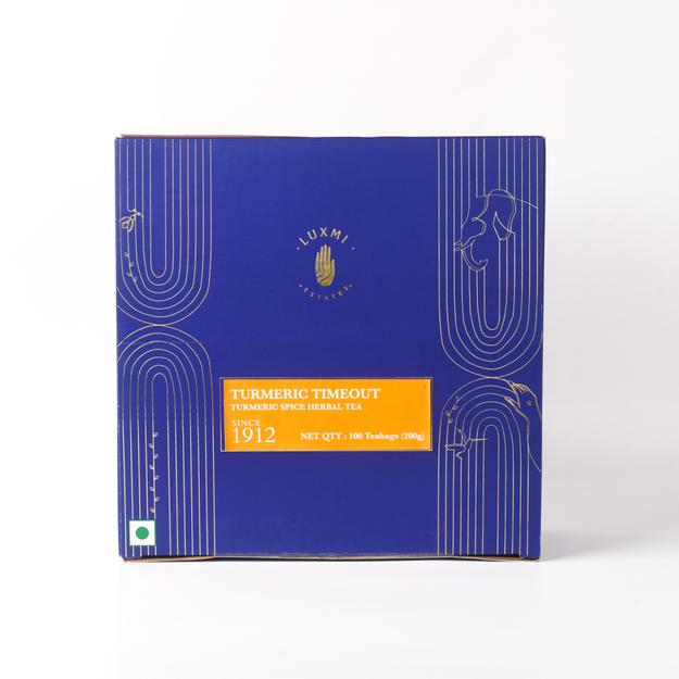 Turmeric Ginger | Turmeric Time-Out | 100 Tea Bags | Organic Herbal Tea | 100*2g = 200g