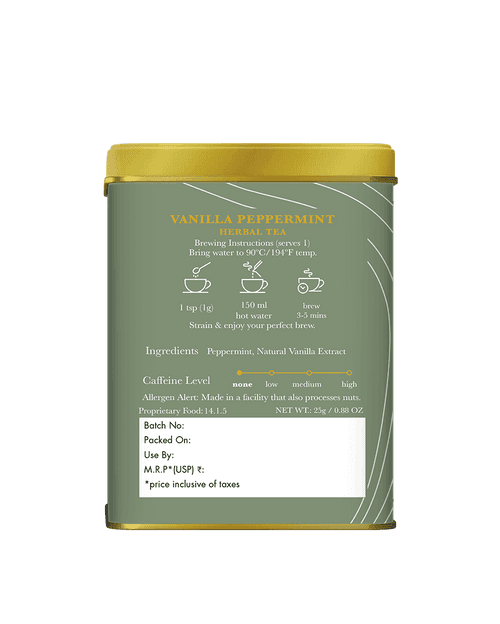 Vanilla Peppermint | 25 gm | Organic Herbal Tea