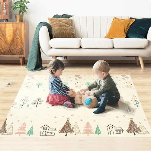 Kidsmate Baby Town Extra Large Reversible Baby Play Mat | BPA Free Learning & Crawling Foldable Foam Mat