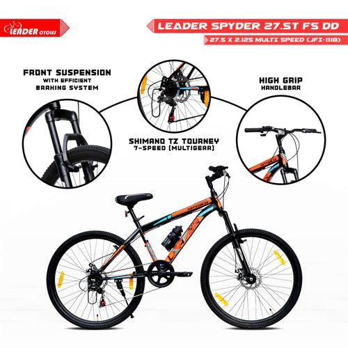 Leader Spyder 27.5T Multispeed (7 Speed) Gear Cycle with Front Suspension & Dual Disc Brake