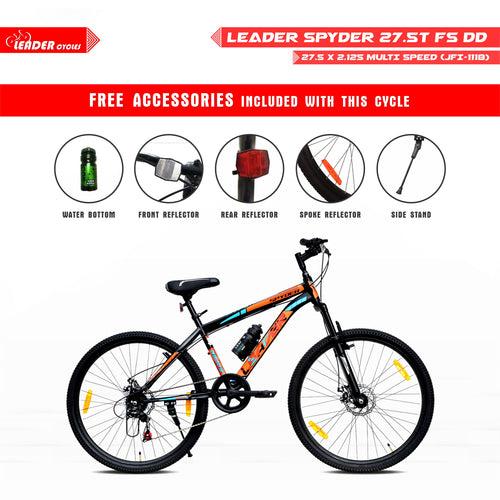 Leader Spyder 27.5T Multispeed (7 Speed) Gear Cycle with Front Suspension & Dual Disc Brake