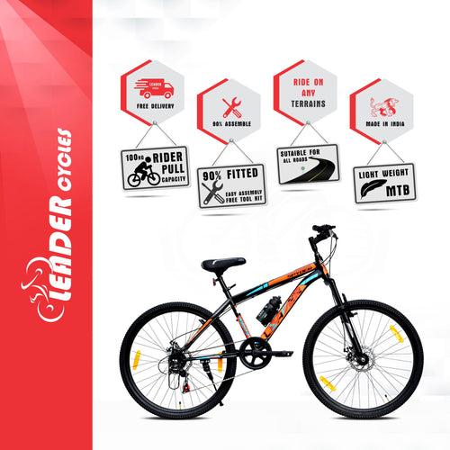 Leader Spyder 27.5T Multispeed (7 Speed) Gear Cycle with Front Suspension & Dual Disc Brake