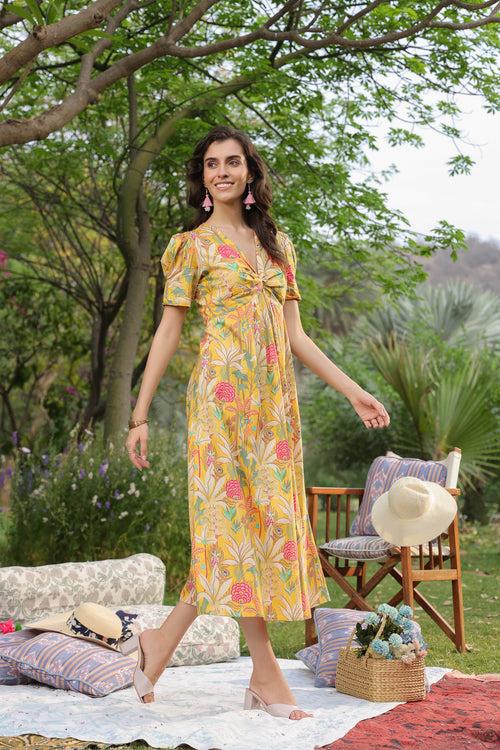 Elysian Bloom Cotton Dress