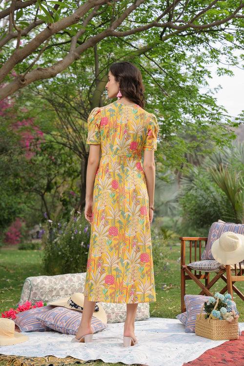 Elysian Bloom Cotton Dress