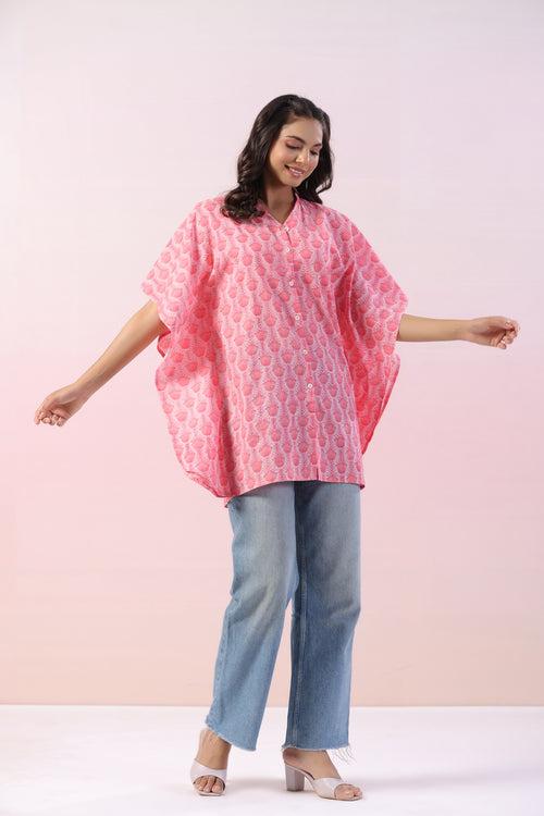 Nepeta Kaftan Sleeve Cotton Top