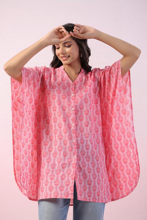 Nepeta Kaftan Sleeve Cotton Top