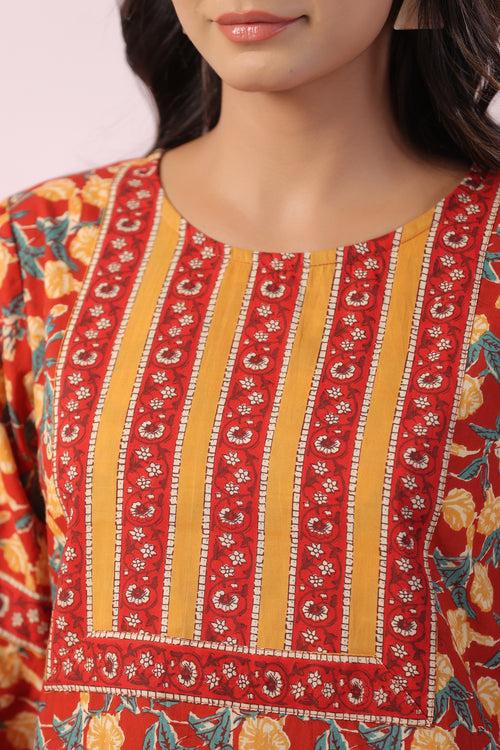 Yoke-Me-Not Cotton Printed Top