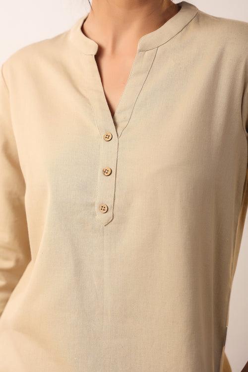 Calico Sand Cotton Top