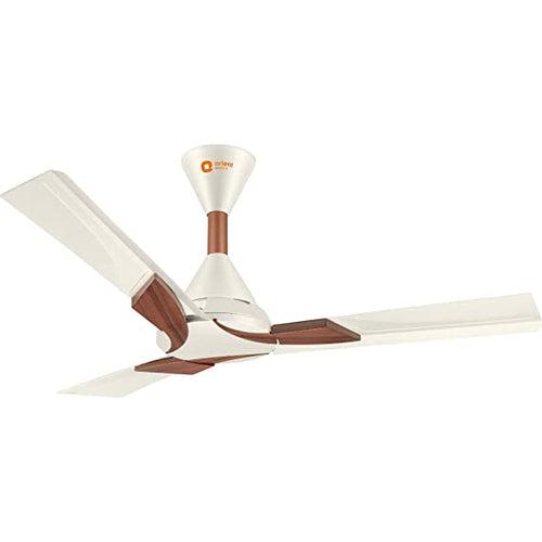 Orient Electric Wendy Shine Aluminium 1200 MM Deco Fans (White & Walnut)