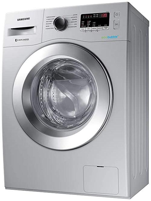 Samsung 6.5 Kg Inverter 5 star Fully-Automatic Front Loading Washing Machine (WW66R22EK0S/TL, Silver Hygiene Steam)