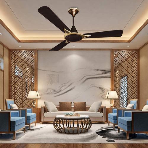 Crompton Avancer Prime 1200mm (48 inch) Decorative Ceiling Fan with Anti Dust Technology (Roast Brown)