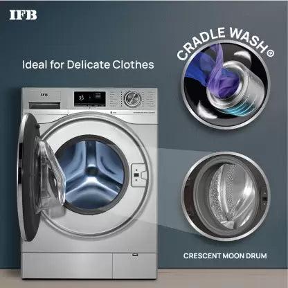 IFB 8 kg 5 Star 2X Power Dual Steam,Hard Water Wash Fully Automatic Front Load Grey  (senator WSS steam)