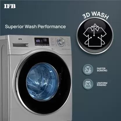 IFB 8 kg 5 Star 2X Power Dual Steam,Hard Water Wash Fully Automatic Front Load Grey  (senator WSS steam)