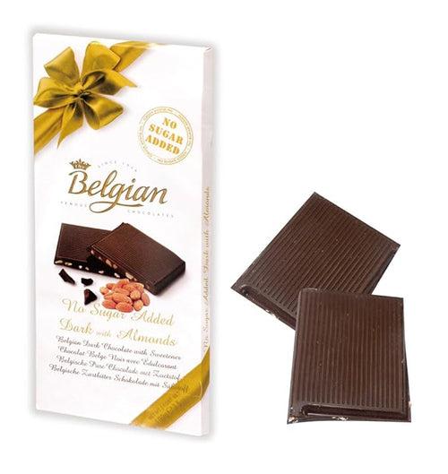 Belgian No Sugar Added Dark with Almonds