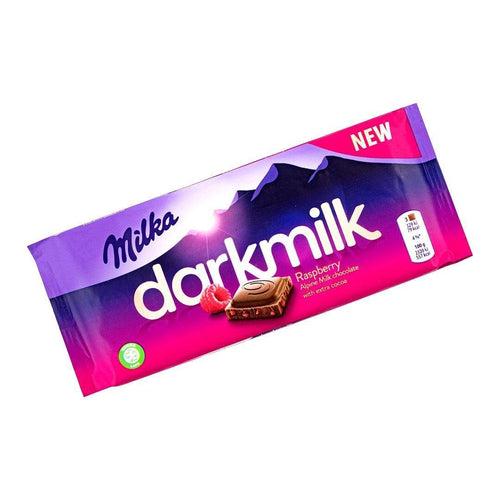 Milka Darkmilk - Raspberry Chocolate Bar - 70-80G
