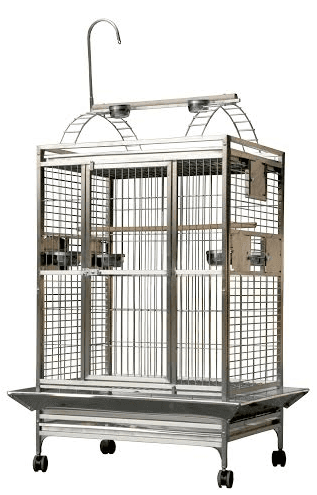 Stainless Steel - Extra Large Playtop Bird Cage - 36" X 28" X 66"