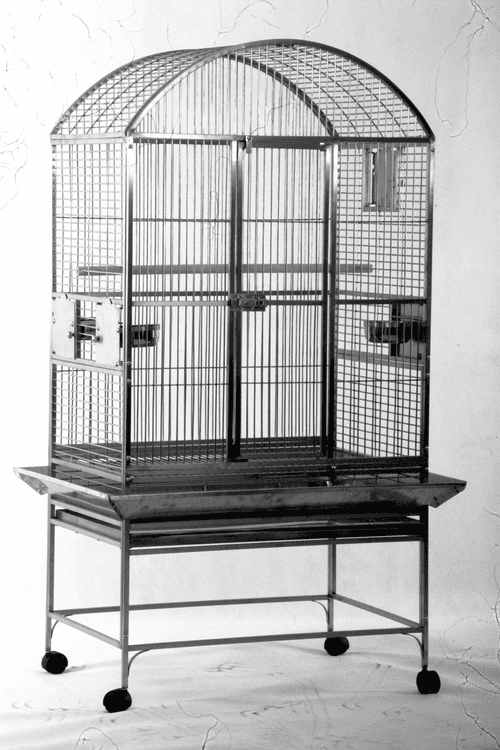 Stainless Steel - Medium Dome Top Bird Cage - 32" X 23" X 63"