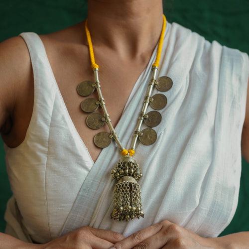 Sana Yellow Long Necklace | The Lambani Edit 2024