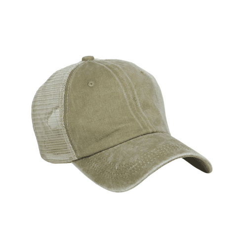 Chokore Denim Baseball Cap with Mesh Detailing (Khaki)