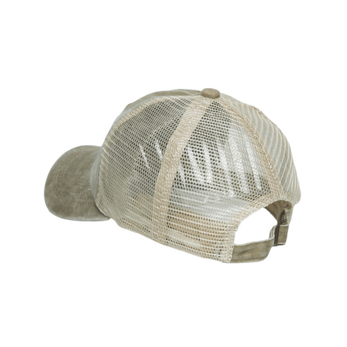 Chokore Denim Baseball Cap with Mesh Detailing (Khaki)