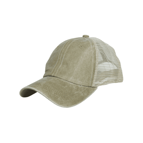 Chokore Denim Baseball Cap with Mesh Detailing (Khaki)